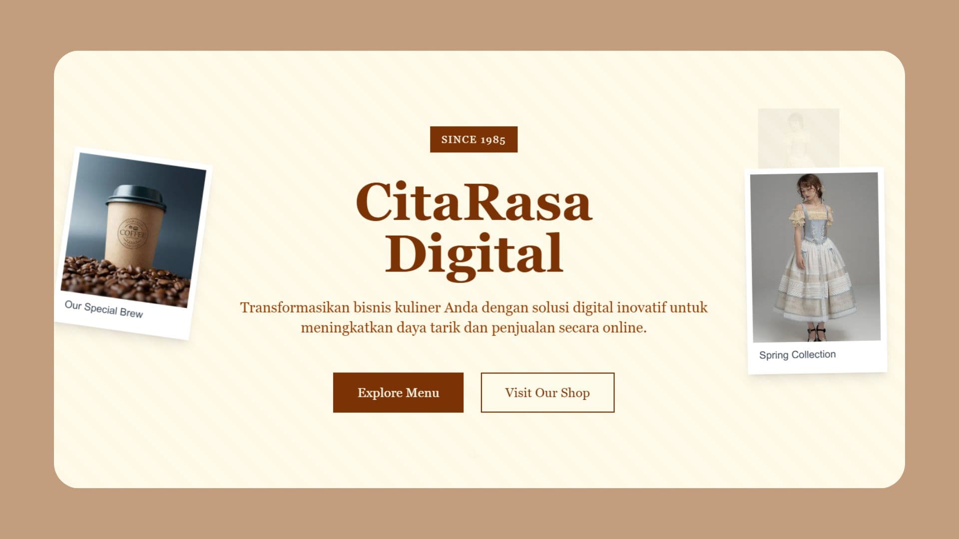 Tampilan proyek CitraRasa Digital