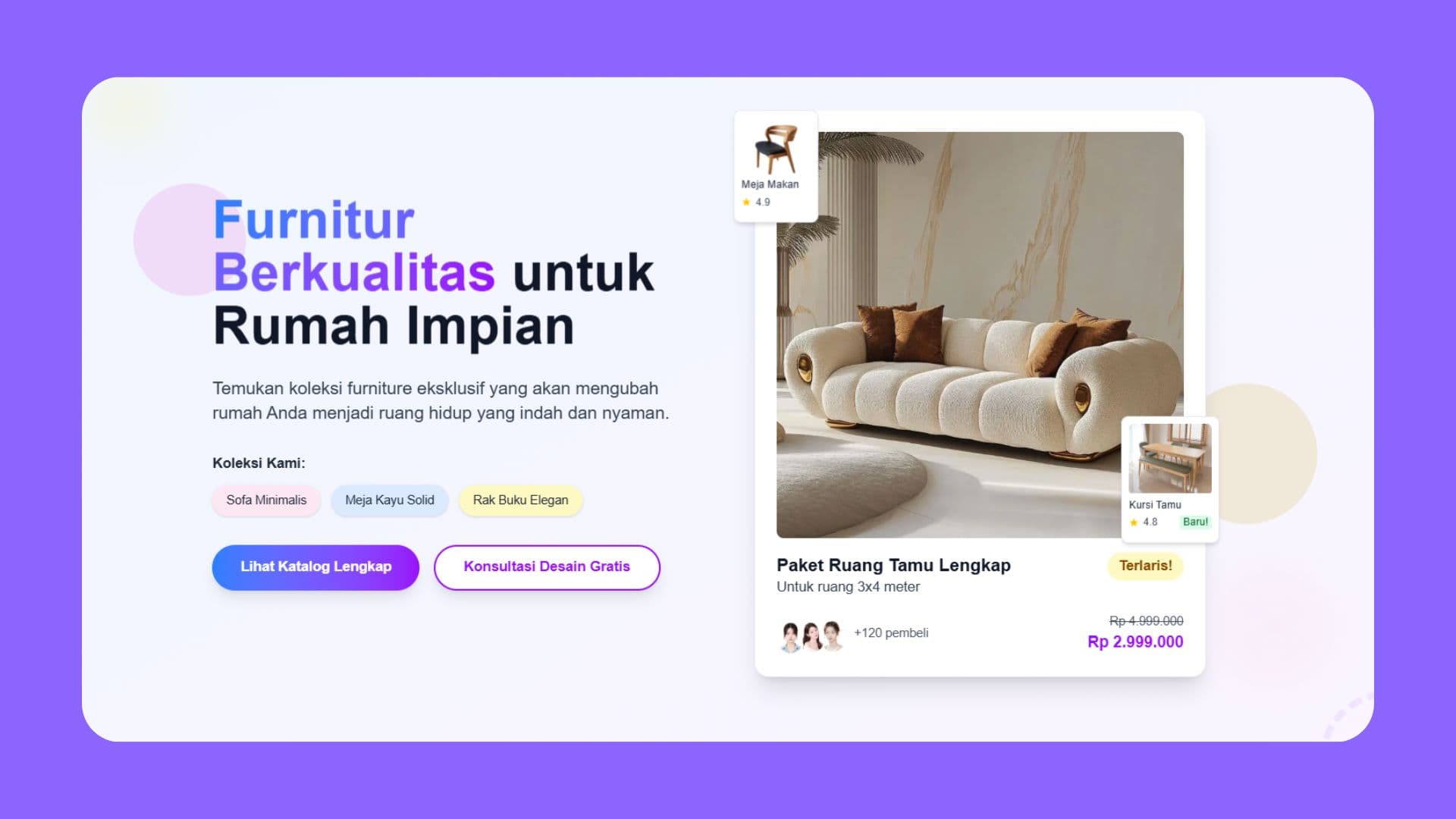 Tampilan proyek LuxeElectro