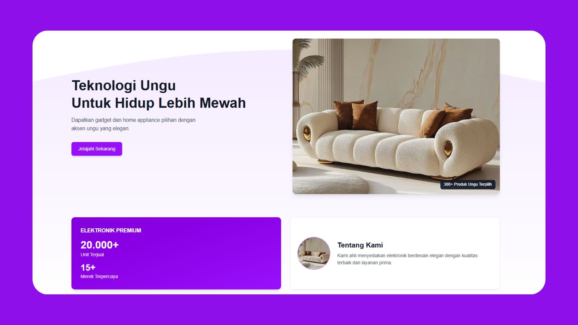 Tampilan proyek Woodora